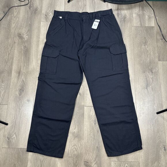 Carhartt FR Fire Resistant Canvas Cargo Pants Mens 42x32 FRB240-BLK NWT NEW - Picture 2 of 7